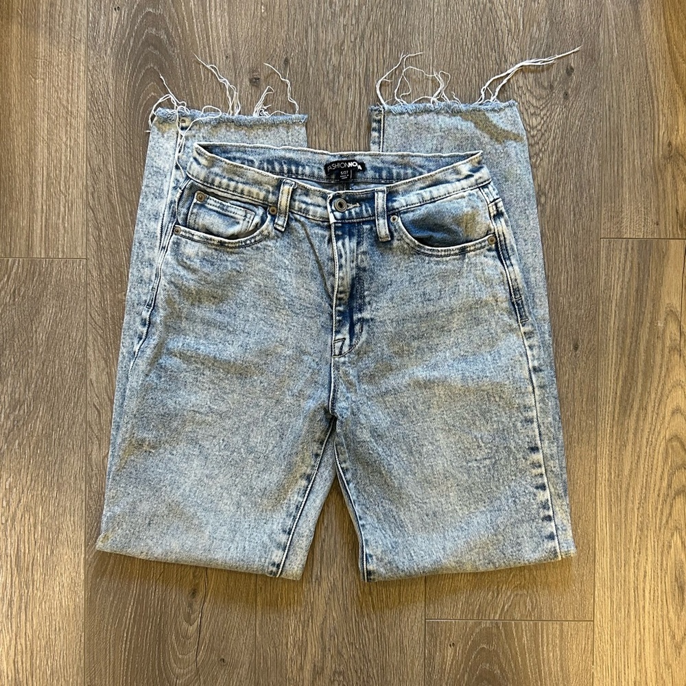 High-Rise Straight Leg Jeans